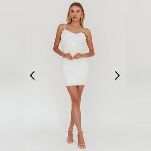 Selfie Leslie White Strappy Mini Dress